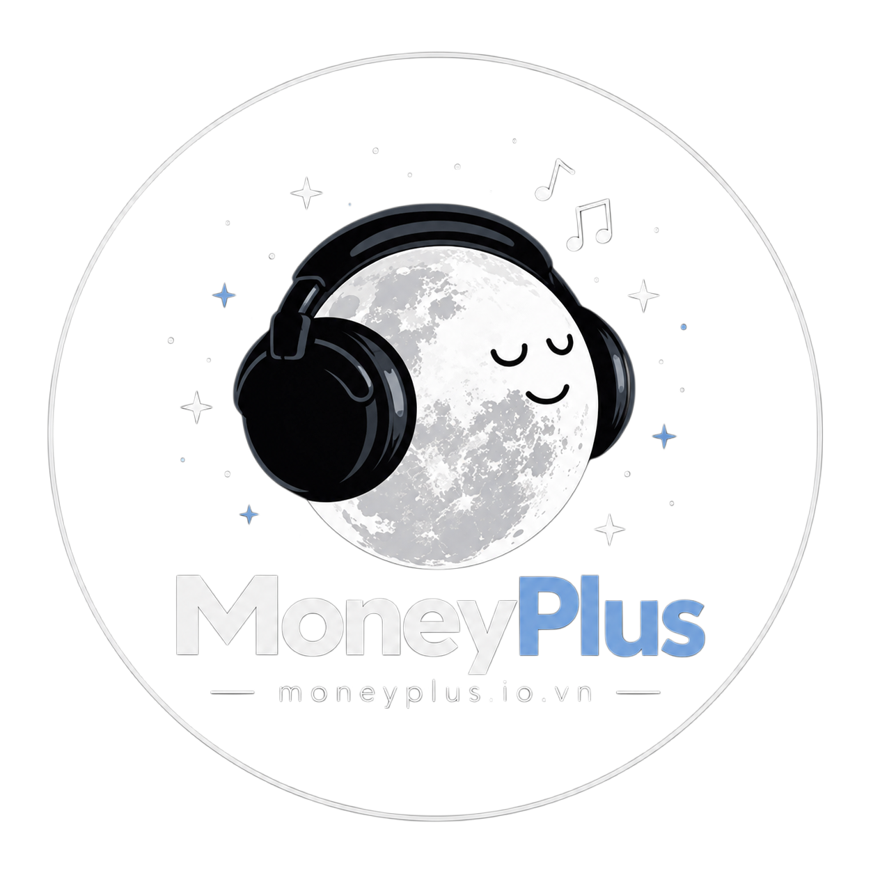 MoneyPlus · mặt trăng đeo tai nghe